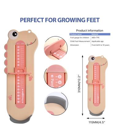 Pedimetrie Baby & Child Foot Measuring Device (Size 0-35) - Accurate Toddler Shoe Sizing Tool in Pink - Buy Online on GoSupps.com