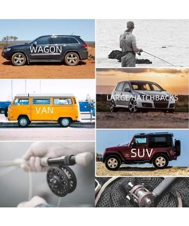 7 Rod Fishing Rod Holder Carrier - Adjustable Vehicle Straps (2-Pack) for Trucks SUVs & Vans - Metal Buckle 29 to 60 Inches - Buy Online on GoSupps.com