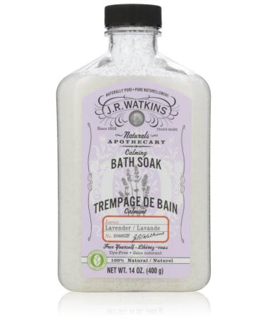 J.R. Watkins Bath Soak Calming Lavender 14-Ounce Bottles (Pack of 2)