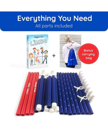 Giggle N Go Limbo Game Set - Fun Outdoor Game for Kids and Adults | Ideal Yard, Backyard, and Lawn Games for Family Parties and Gatherings - Buy Online on GoSupps.com