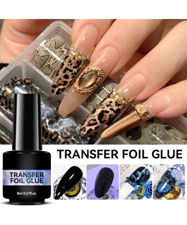 Qzdtue Nail Foil Glue Gel 8ml Strong Adhesion UV Lamp Foil Gel Ideal for Home Care and Decorative Nail Art - Buy Online on GoSupps.com