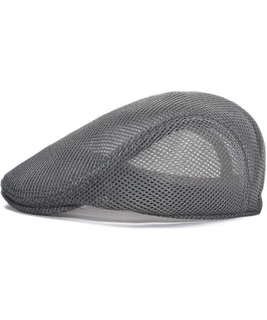 VOBOOM Men's Breathable Mesh Summer Hat Newsboy Beret Ivy Cap - Grey - Buy Online on GoSupps.com
