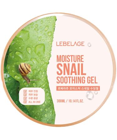LEBELAGE Snail Soothing Gel 10.14 fl oz | Lightweight Moisture Gel with Snail Filtrate | Fast-Absorbing Face & Body Gel for Daily Skincare Routine