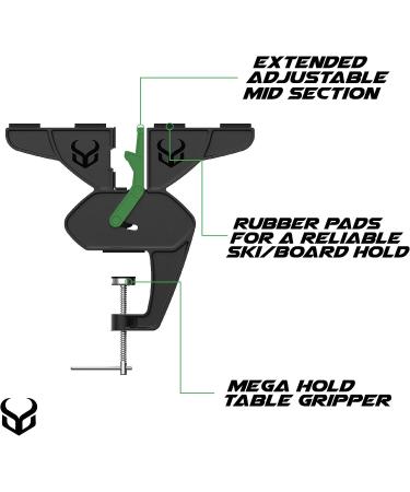 Demon Ski & Snowboard Ultra Vise - Tuning, Repair & Waxing | No Slip Vice Grips | Horizontal & Vertical Positions | Magnetic Tool Holder | Secure Board Grip (Pair) - Buy Online on GoSupps.com
