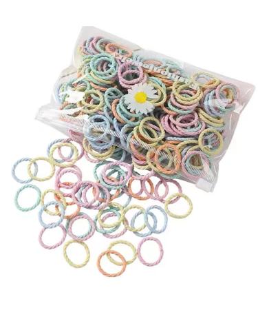 100Pcs Elastic Hair Bands Baby Elastics Hair Ties Ponytail Holders Candy Color Seamless Girls Hairbands 2cm Ponytail Holder Hair Accessories Hair Bobbles Hair Ties for Women Girls Kids