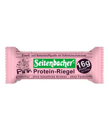Seitenbacher Protein Bar Pink I Strawberry I 16g/60g 27% protein I gluten-free I glycerin-free I (1 x 60 g)
