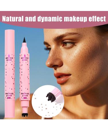 Fake FrecklesFace Dots Pen Waterproof 2in1 Freckle Stamp Eyeliner Long Lasting Makeup Tool for Daily Use by Women and Girls 01 - Buy Online on GoSupps.com