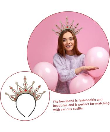 Beavorty Crown Headband Bridal Rhinestone Crown Girl Crown Rhinestone Wedding Crown Rhinestone Crown for Women Crown Hairband Bridal Hair Accessories Vintage Tiaras Crowns Crown for Girl 24.00X23.80X1.00CM Golden - Buy Online on GoSupps.com