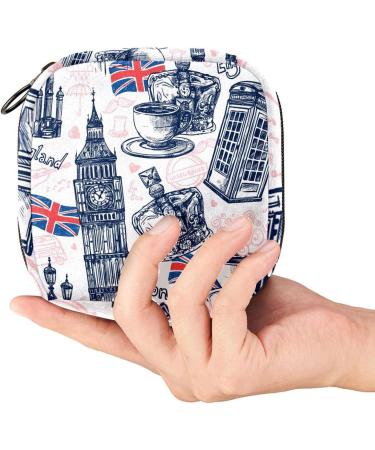 England Style London Elements Women's Napkin Storage Bag - Portable Period Pocket for Teens & Girls - Menstrual Cup & Nursing Deposit Holder - Buy Online on GoSupps.com