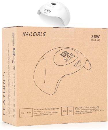 Buy NailGirls 36W LED UV Nail Lamp - 3 Timer Settings 18 Light Pearls Auto Sensor & LCD Display for Perfect Gelngel Fast International Shipping! - Buy Online on GoSupps.com