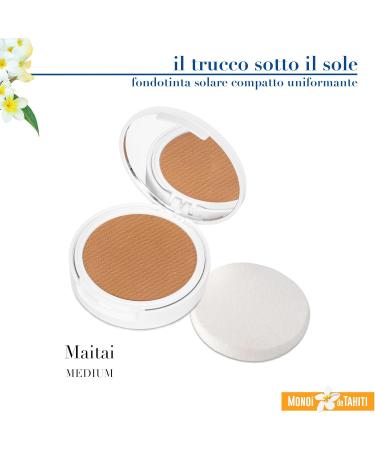 Helan Mono de Tahiti - Tan Intensifying Compact Foundation Sun Protection 50+ Covering Foundation with Vitamin E Shea Butter Jojoba Oil 2in1 Face Make Up Skincare 10ml - Buy Online on GoSupps.com