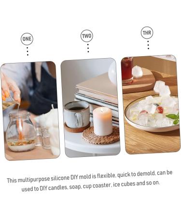DIYEAH 5pcs Coaster Mold DIY Scented Candle Mold Scented Candle Making Supplies Silicone Coasters Silicone Scented Candle Mold Candles Resin Epoxy DIY Crafts Mold Silica Gel Soap - Buy Online on GoSupps.com