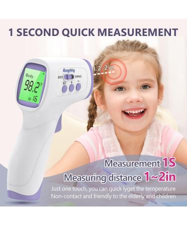 No-Touch Infrared Forehead Thermometer | Instant Digital Thermometer with Fever Alarm Backlit Display 32 Memory & Silent Mode - Fast 1 Second Results for Body & Object - Buy Online on GoSupps.com