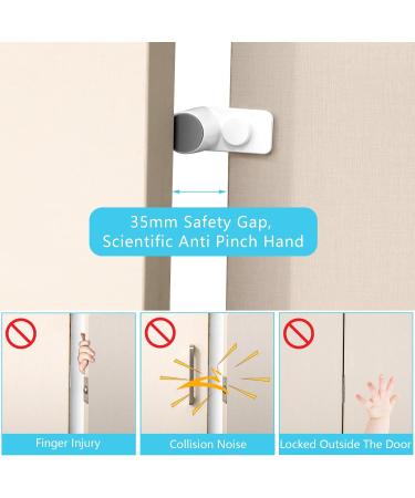 8 Pcs Rotatable Self Adhesive Door Stoppers for Kids - Child Safety Finger Guards and Anti Door Slam Stopper - Buy Online on GoSupps.com