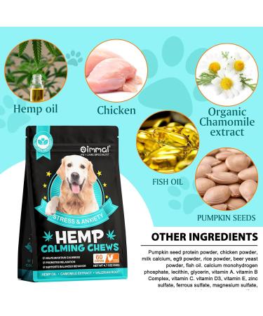 HUALIJIA Calming Treats For Dogs 60 Count Hemp Calming Chews for Dogs - Reduce Stress Relief Separation Barking Fireworks Thunderstorms - 100% Natural Ingredients Dogs Calming Treats (Beef) - Buy Online on GoSupps.com