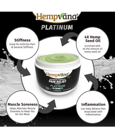 Hempvana Platinum Pain Cream 4oz - Fast Relief for Inflammation, Muscle & Arthritis - Buy Online on GoSupps.com