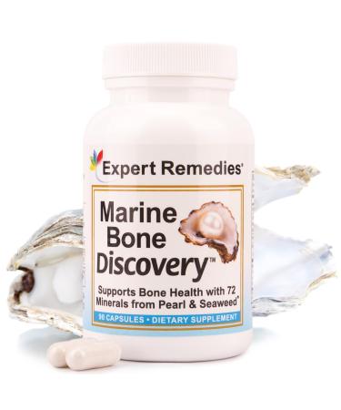 Expert Remedies Calcium Magnesium Supplement for Bone Strength - Marine Bone Discovery - Magnesium Calcium Supplement with Phosphorus Vitamin D3 K2 - Health Support for Teeth Nail -90 Vegan Caps 90 Count (Pack of 1)