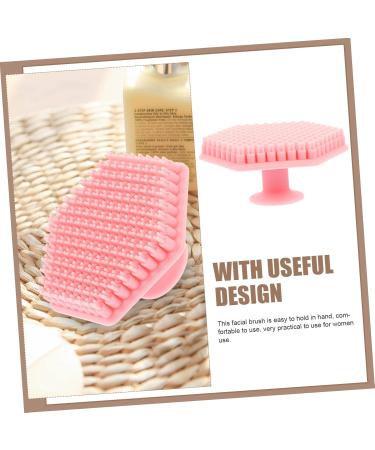 Angoily Silicone Face Brush Facial Brush Silicone Face Exfoliator Facial Cleansing Brush Silicone Skin Care Tools Silicone Face Scrubber Shower Scrubber for Body Silica Gel Scalp Cleanser - Buy Online on GoSupps.com