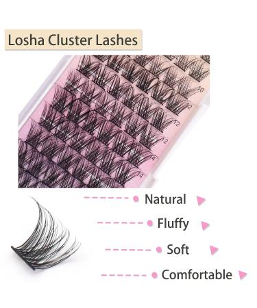Losha 72 Pcs Cluster Lashes Extension 8-16mm D Curl | DIY Eyelash Extensions | Wispy False Eyelashes | B10-8-16mm Mix - Buy Online on GoSupps.com