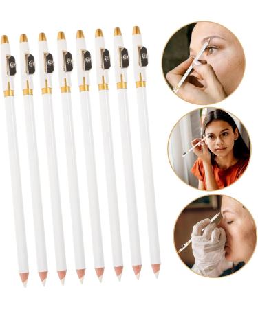 Gogogmee 12pcs Eyebrow Pencil Sharpener Women Eyebrow Pencil Makeup Brow Pencil Eyeliner Pencil White Wooden - Buy Online on GoSupps.com