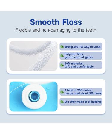 Dr.Good Glide Dental Floss - Deep Clean Mint Pack of 6 240M - PTFE & PFAS Free Shred-Resistant Portable Flossers for Adults - Buy Online on GoSupps.com