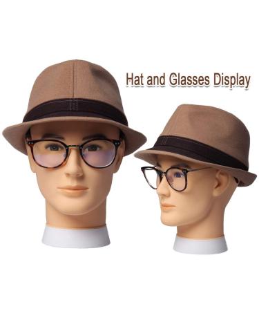 NEWSHAIR Male Bald Mannequin Head for Wig Making and Display - Professional Cosmetology Model for Hats, Helmets, Glasses, and Masks - Beige with Free Clamp Stand - Buy Online on GoSupps.com