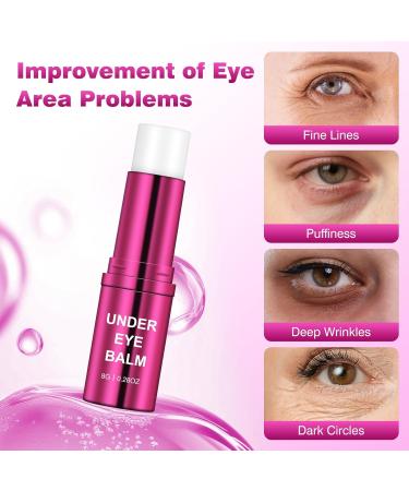Retinol Eye Cream Balm Hydrating Under Eye Care Daily Wrinkle Cream Infused with Caffeine to Smooth and Hydrate Skin Eye Serum for Anti Aging Reduce Wrinkles Puffiness and Bags Under Eyes 0.28 oz Purple - Buy Online on GoSupps.com