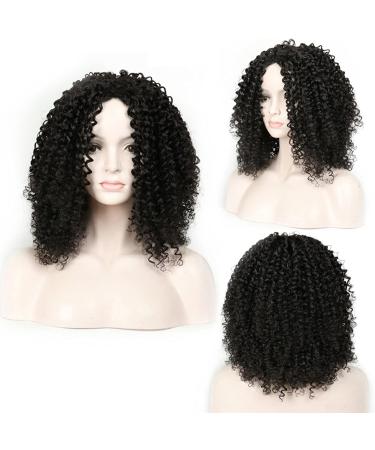 KKJKK Short Curly Mid-Part Wig for Black Women - Shoulder Length Fluffy Natural Wave Synthetic Hair Heat-Resistant for Daily & Party Use - Buy Online on GoSupps.com