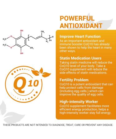 Ubiquinol CoQ10 600mg Softgels - Active Form of CoQ10 Plus Vitamin E & Omega 3 6 9 - Advanced Antioxidant Coenzyme Q10 Supplement for Heart & Brain (60 Count) - Buy Online on GoSupps.com