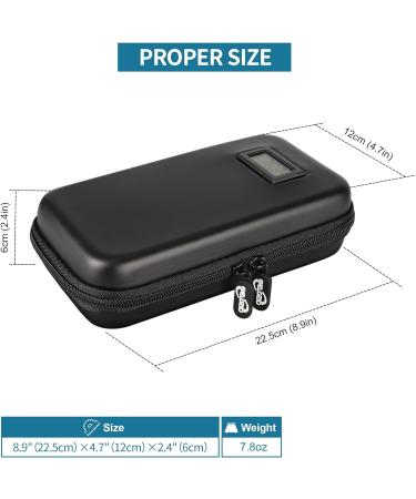 Gelozid Insulin Cooler Travel Case - Temperature Display Screen, Hard Shell Diabetes Cooler Bag with Double Insulation - Portable Diabetic Supplies Medicine Travel Case - Buy Online on GoSupps.com