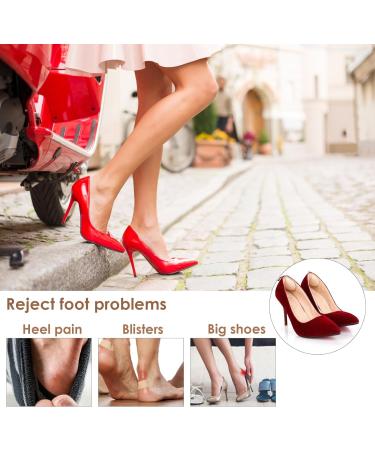 Sibba 8 Pairs Microsuede Heel Cushion Pads - Comfortable Heel Grips for Loose Shoes - Self-Adhesive Heel Liners - Anti-Blister and Heel Pain Relief - Nude - Buy Online on GoSupps.com