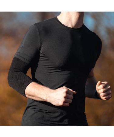 Back on Track 4-Way Stretch Black Elbow Brace | Enhanced Support & Recovery for Tennis Golf Work | L Large - International Shipping Available - Buy Online on GoSupps.com