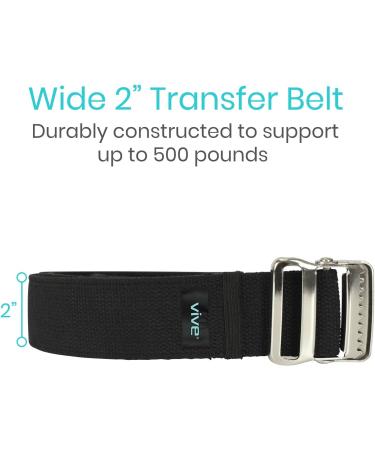 Vive Gait Belt (60 Inch) - Transfer Assist Device for Seniors - Occupational Therapy Aid for Medical Nursing Safety - Buy Online on GoSupps.com