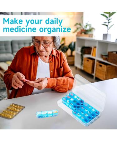 Colorwing Monthly Pill Organizer | 4-Week Travel Medicine Organizer with 32 Compartments | 30-Day Portable Pill Box for Vitamins Fish Oil & Supplements - Buy Online on GoSupps.com