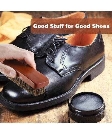 Amabro 2PCS Horsehair Shoe Shine Brushes - Leather & Suede Polish | Wood Handle for Boots, Shoes, Car Seats & More - Buy Online on GoSupps.com