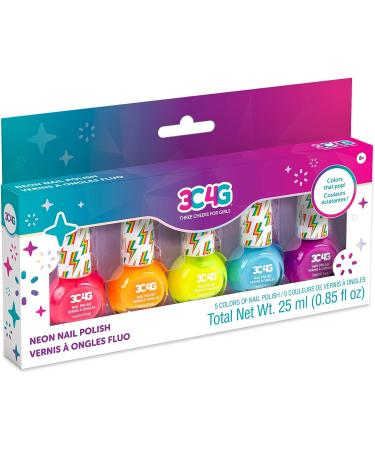 Three Cheers for Girls Neon Nail Polish Set - 5 Quick Dry Non-Toxic Colors for Kids 8 - Buy Online on GoSupps.com