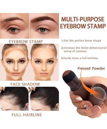 Buy Moulis Eyebrow Stamp Set - Reusable Makeup Brow Powder Kit with 10 Stencils & 2 Brushes (Light Brown) - Perfect One-Step Brow Shaping for Flawless Eyebrows - Buy Online on GoSupps.com