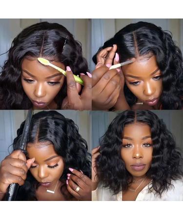 Short Bob Body Wave Human Hair Wig for Black Women - 12 Inch Brazilian Virgin Remy Hair - Buy Online on GoSupps.com