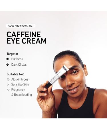 The Inkey List Caffeine Eye Cream 15ml | Dark Circle Treatment | Brightens Under Eye | Fragrance-free - Buy Online on GoSupps.com