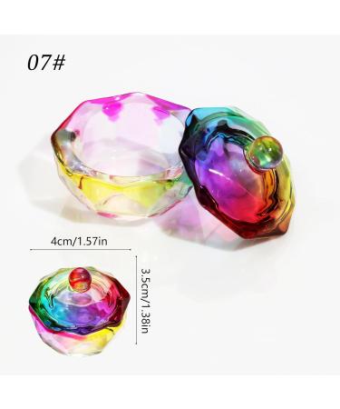 Nails Art Glass Dappen Dish Crystal Glass Dish Nails Art Dappen Dish With Lid Heart Shaped Liquids Crystal Cup B - Buy Online on GoSupps.com