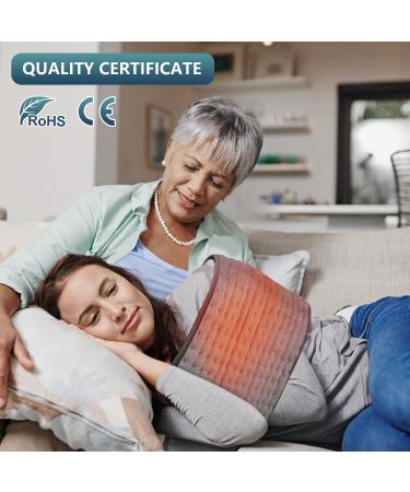 2023 XL Heating Pad 12x48 Electric Heat Pad for Back Pain Relief - 6 Heat Settings, 4 Timer Settings, Auto Off - Ultra-Soft Heat Pad in Gray - Buy Online on GoSupps.com