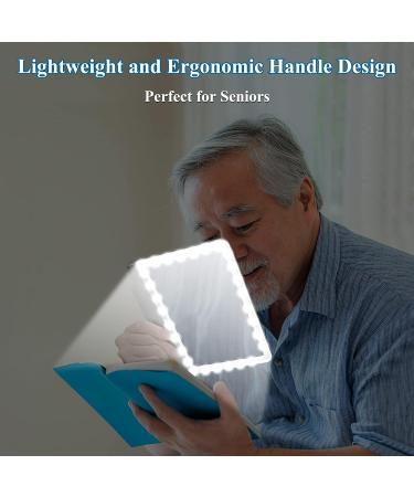 4X Magnifying Glass with 36 Adjustable LED Lights Provide Full-Page Viewing Area Evenly Lit Perfect for Low Vision Person and Seniors Silver magnifier - Buy Online on GoSupps.com