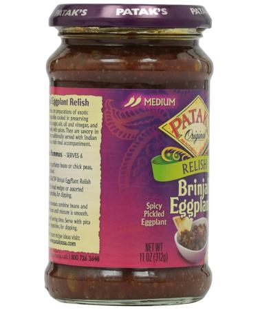 Buy Patak's Brinjal Egg Plant Relish - Medium 11 oz | Authentic Indian Flavor - Buy Online on GoSupps.com