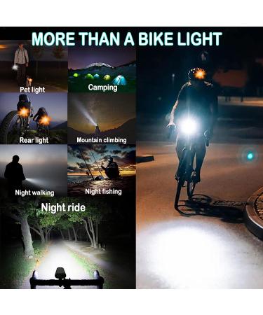 Victagen 8000 Lumen Bike Lights for Night Riding - 3 Cree LED Headlight with High/Low Beam, Rechargeable TypeC Bicycle Light + Free Tail light - VTG8 - Buy Online on GoSupps.com