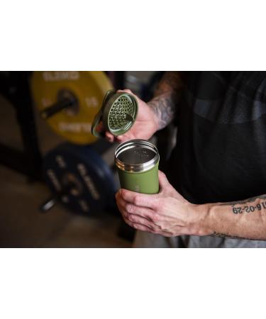 Smartshake Reforce 900 ml Stainless Steel Protein Shaker Bottle | 30 OZ - Leakproof BPA Free Unisex - Army Green - Perfect for International Shipping - Buy Online on GoSupps.com