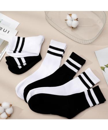 6 Pairs Children's Sports Socks - Multi-Colored Tennis Crew Socks for Girls (Ages 9-12) - Soft Cotton - Buy Online on GoSupps.com