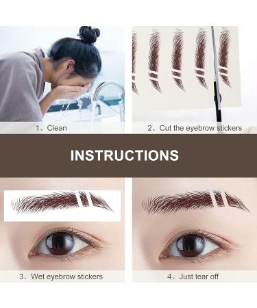 Beavorty 48 pcs eyebrow stickers makeup stickers tattoo eyebrow Artificial Eyebrow Tattoos woman shaper hair - Buy Online on GoSupps.com