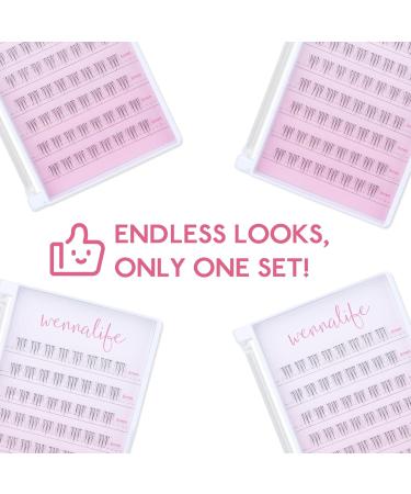 WENNALIFE Bottom Lash Clusters - Self Adhesive Natural Look Clear Band 80pcs - DIY Glueless Cat Eye Extensions - Buy Online on GoSupps.com