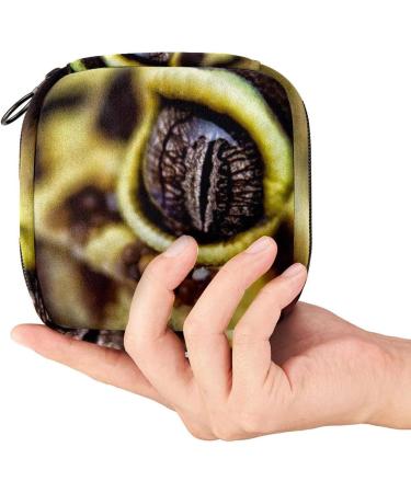 Menstruation Pad Bag with Zipper | Stylish Women's Tampon & Napkin Bag | Reptile Gecko Lizard Design for Women & Girls - Buy Online on GoSupps.com
