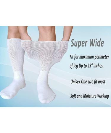 COIYUFUX 2 Pairs Extra Wide Bariatric Diabetic Socks for Swollen Feet - Non-Binding Medical Socks for Men and Women - Buy Online on GoSupps.com